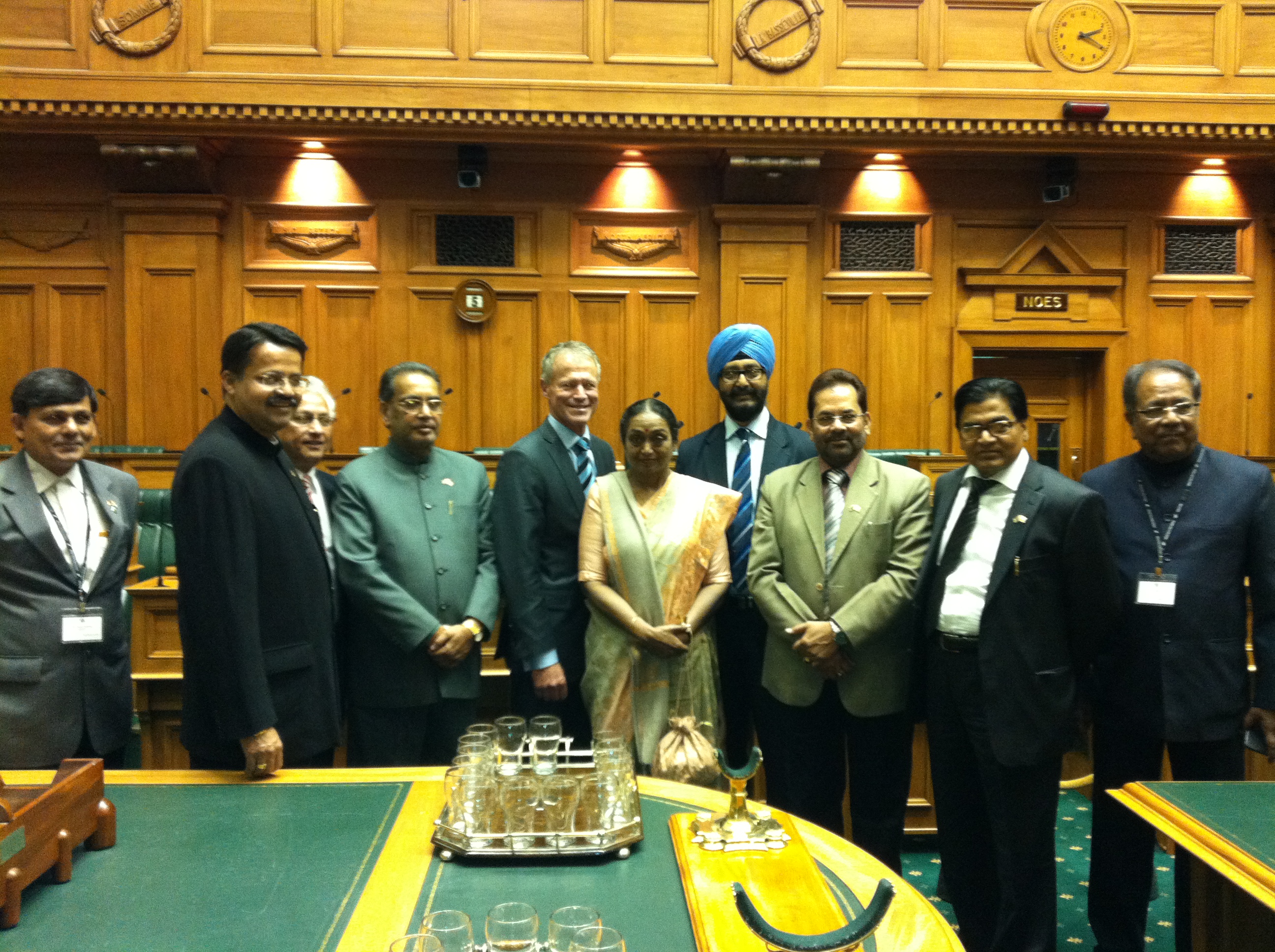 Indian Parliamentary Delegation in Parliament House of New Zealand on April 16, 2012