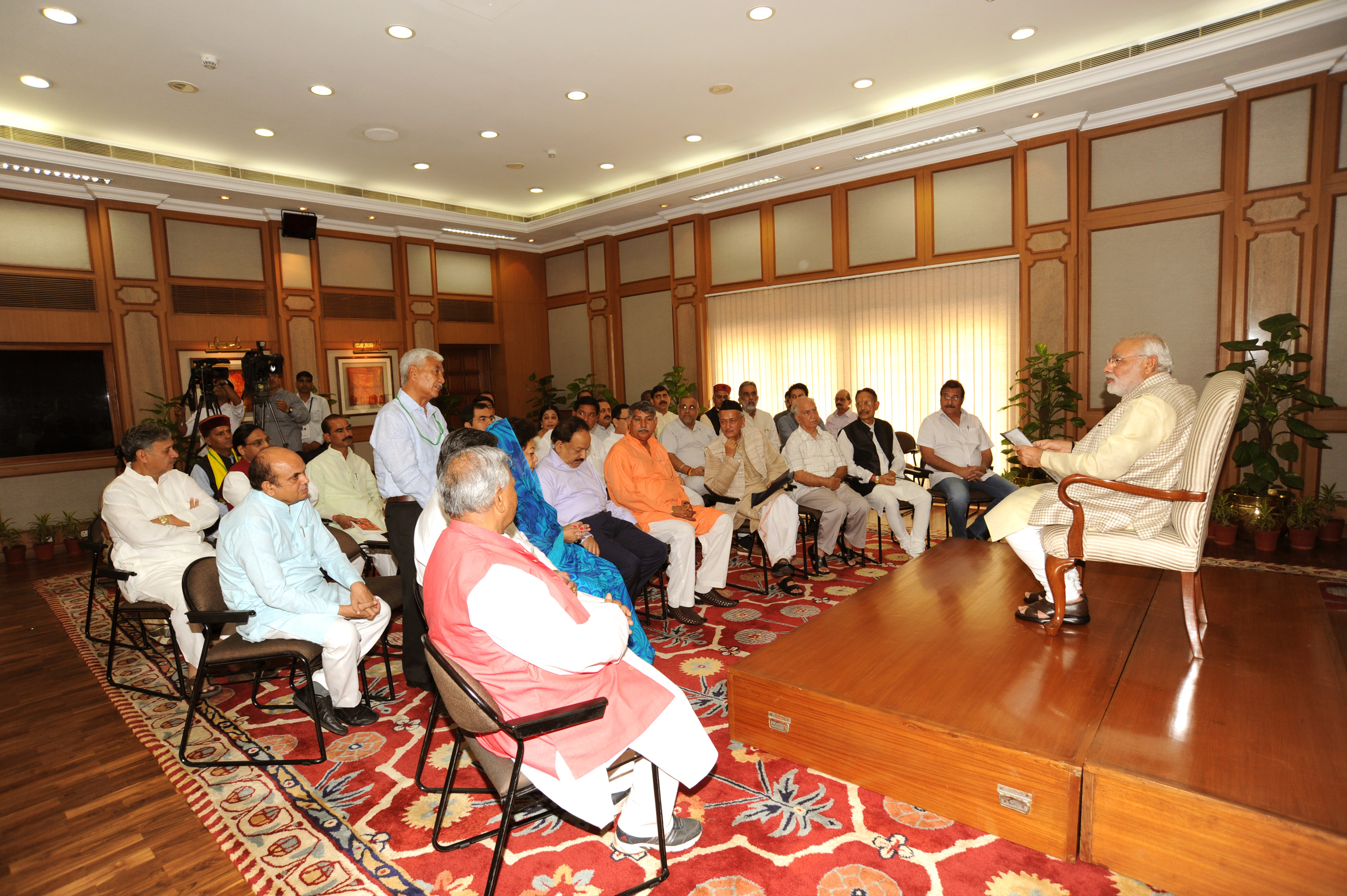 Prime Minister's meeting with BJP MPs at 7 Race Course Road, New Delhi on July 25, 2014