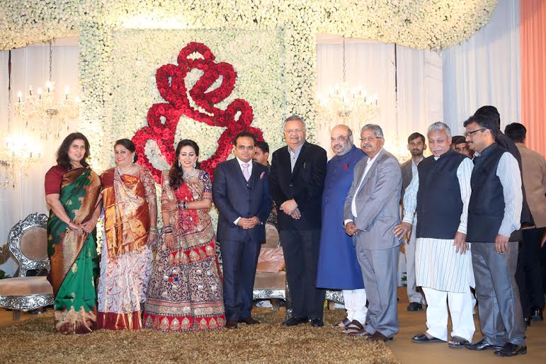 Prominent personalities attended BJP President, Shri Amit Shah's son (Jay Weds Rishita) receptions in New Delhi on February 15, 2015