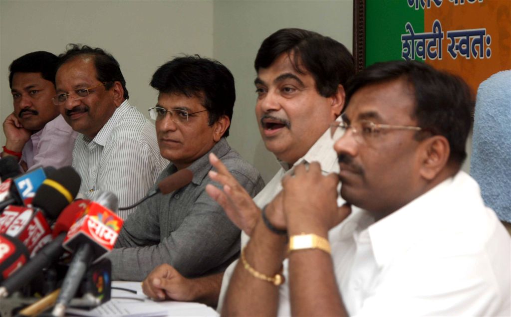 BJP National President Shri Nitin Gadkari at a press conference in Mumbai (Maharashtra) on July 26, 2010