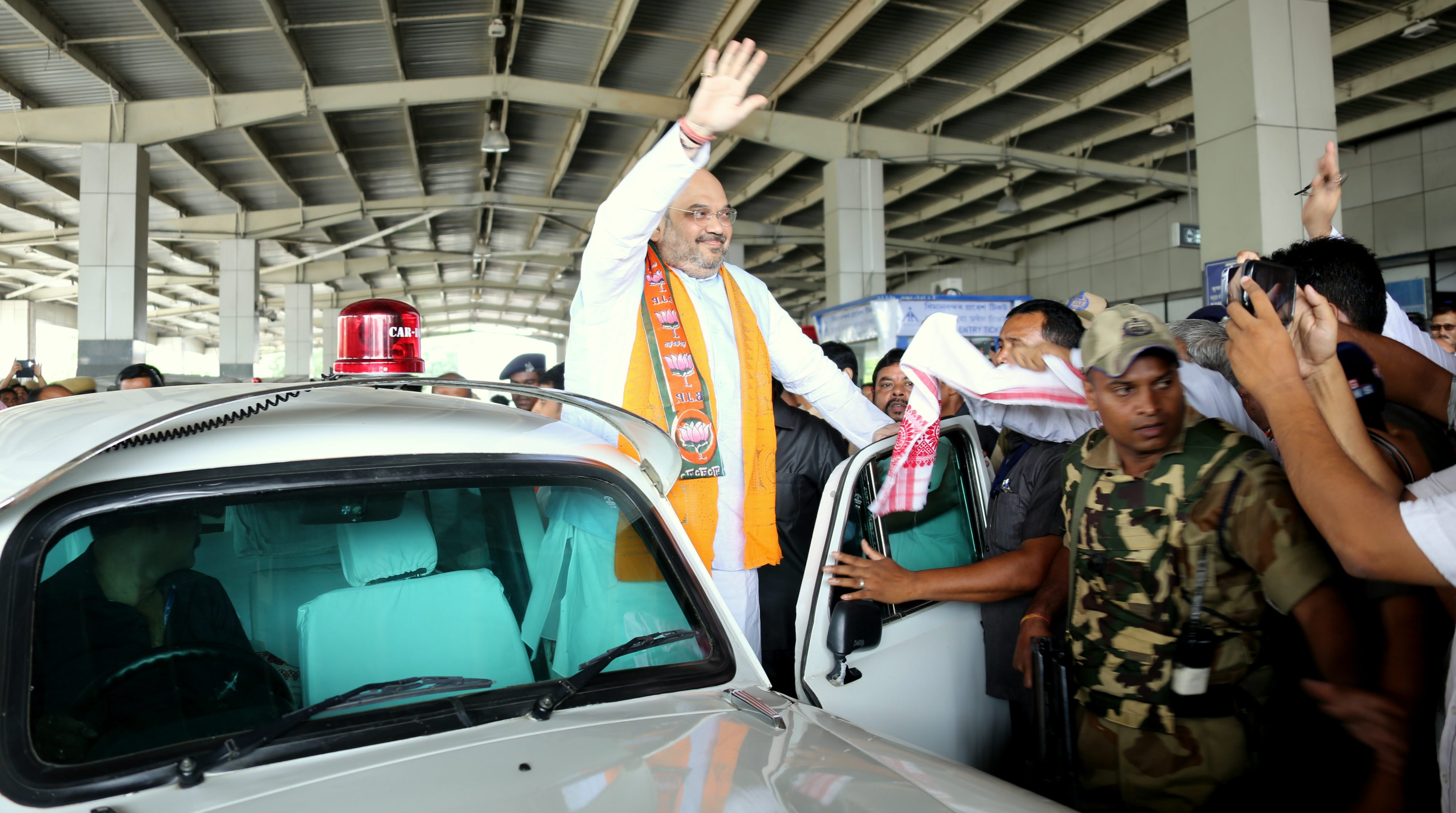 Shri Amit Shah addressing Zonal Maha-Sampark Abhiyaan meeting of North-East Zone in Guwahati on July 14, 2015