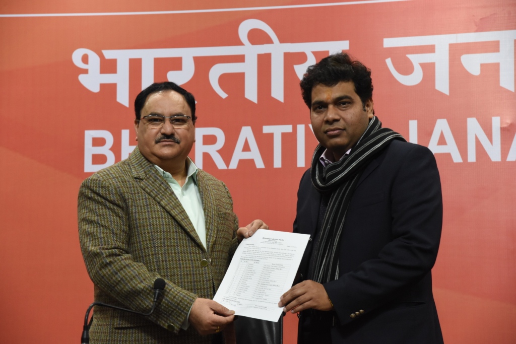 Shri J.P. Nadda & Shri Shrikant Sharma releasing list of BJP candidates for ensuing General Election to the Legislative Assembly 2017 of Punjab & Goa finalised by BJP CEC at 11, Ashoka Road on January 12, 2017