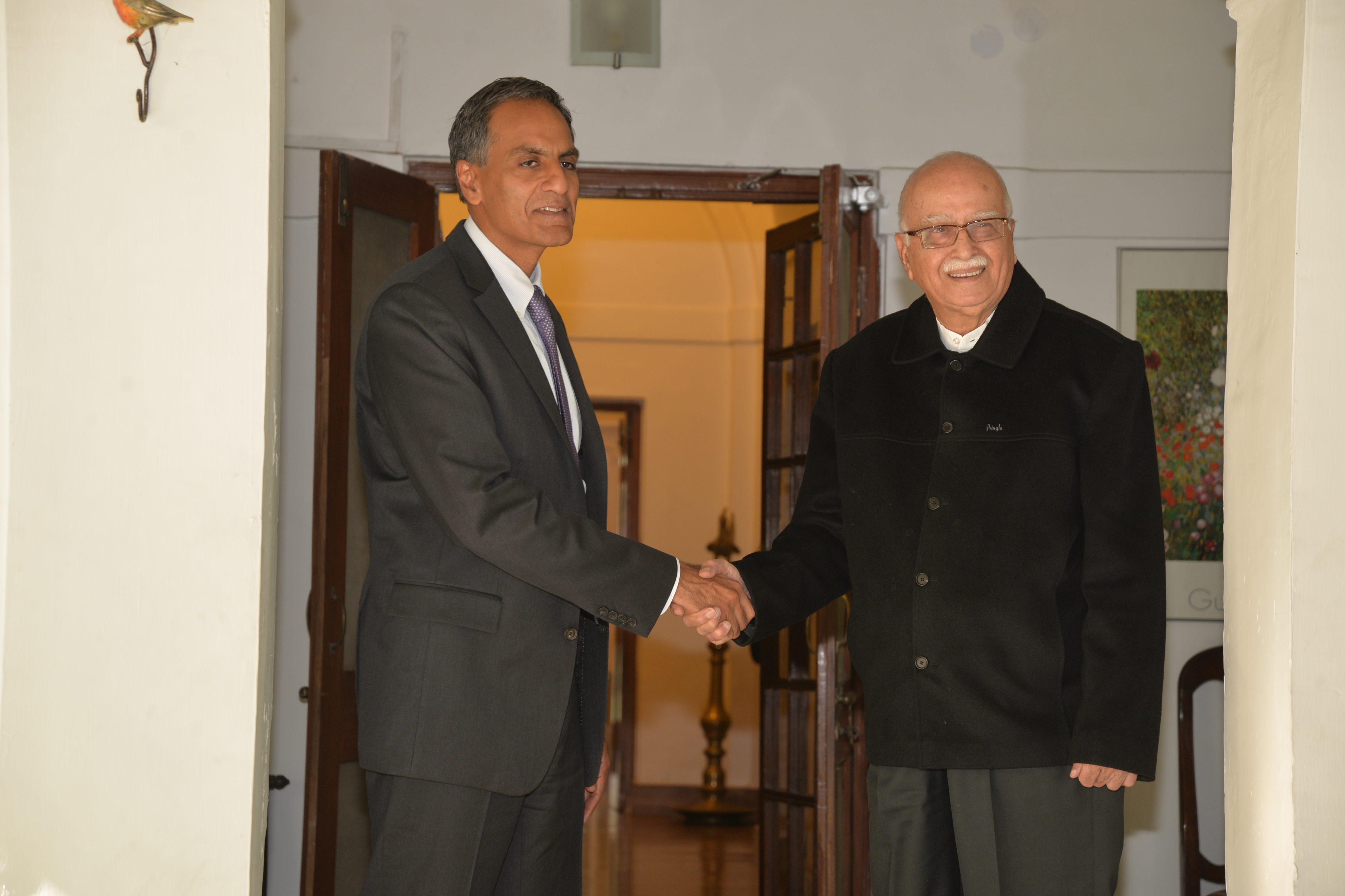 Shri L.K. Advaniji's meeting with US Ambassador to India, Mr. Richard Verma at 30, Prithviraj Road on February 04, 2016