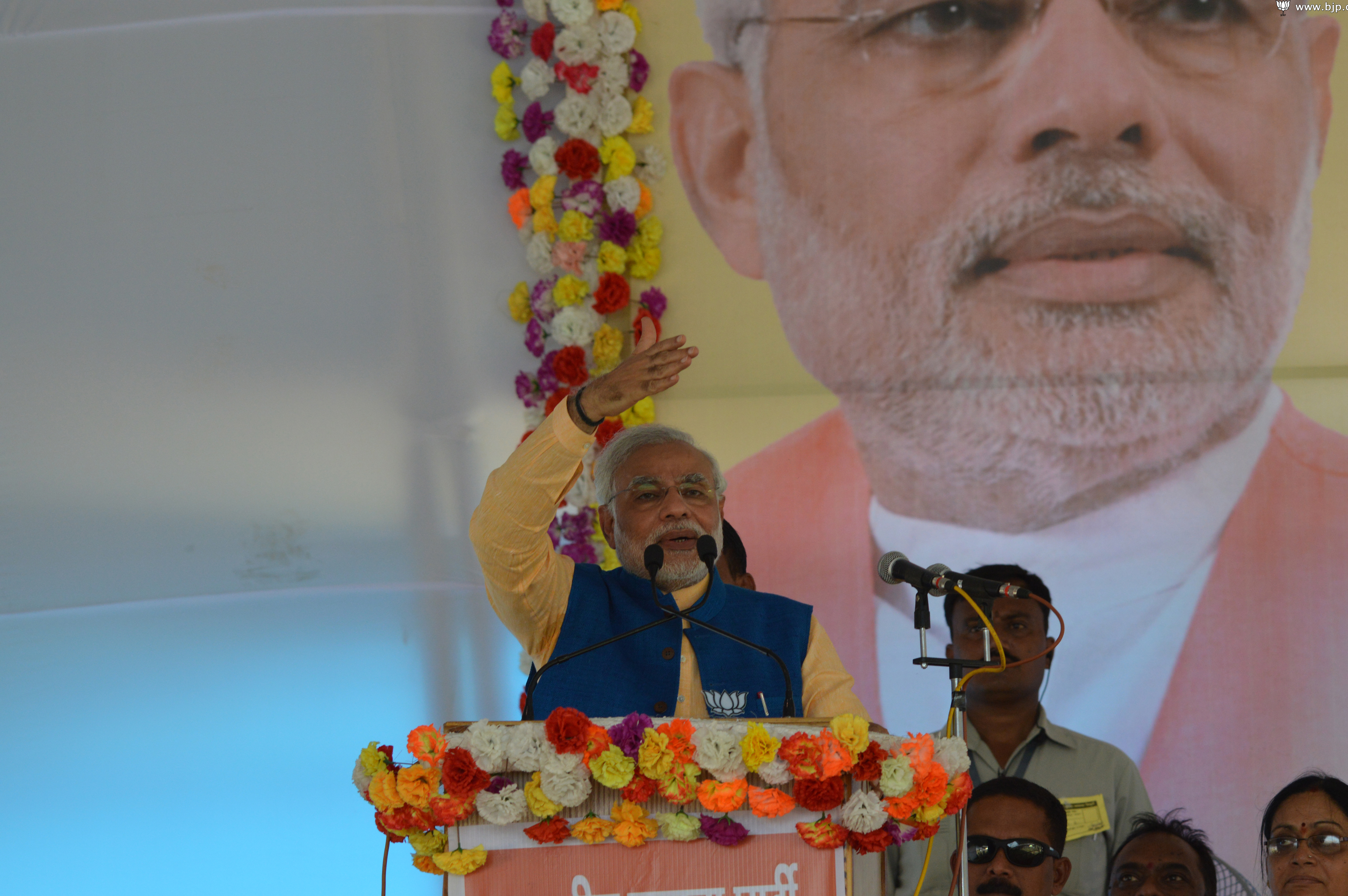 Shri Narendra Modi addressing Bharat Vijay Rally at Balaghat (Madhya Pradesh) on March 28, 2014