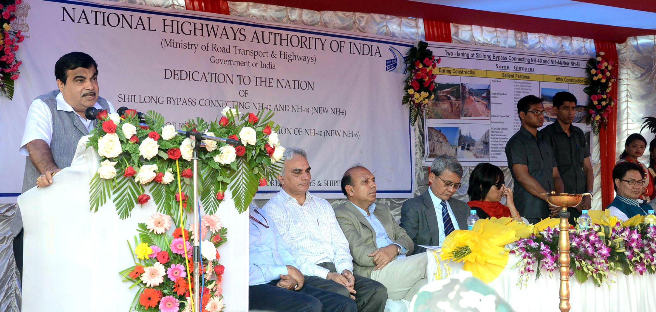 Shri Nitin Gadkari dedicating to the nation four laning of Jorabat-Barapani Highway, at a function near Shillong, in Meghalaya on May 01, 2015