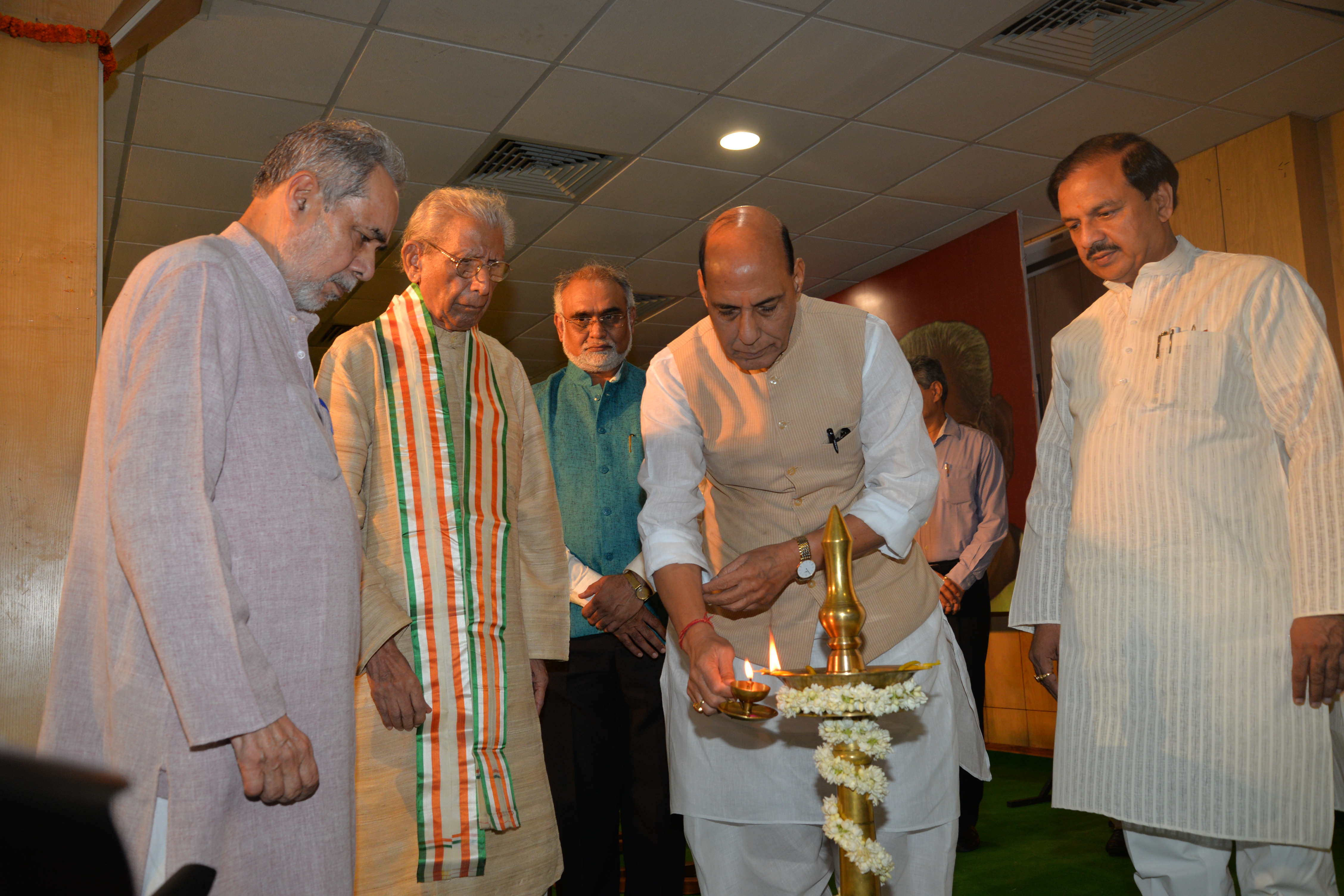 Shri Rajnath Singh at a seminar on noted Hindi writer Namvar Singh at Indira Gandhi National Centre for Arts, Near India Gate on July 28, 2016