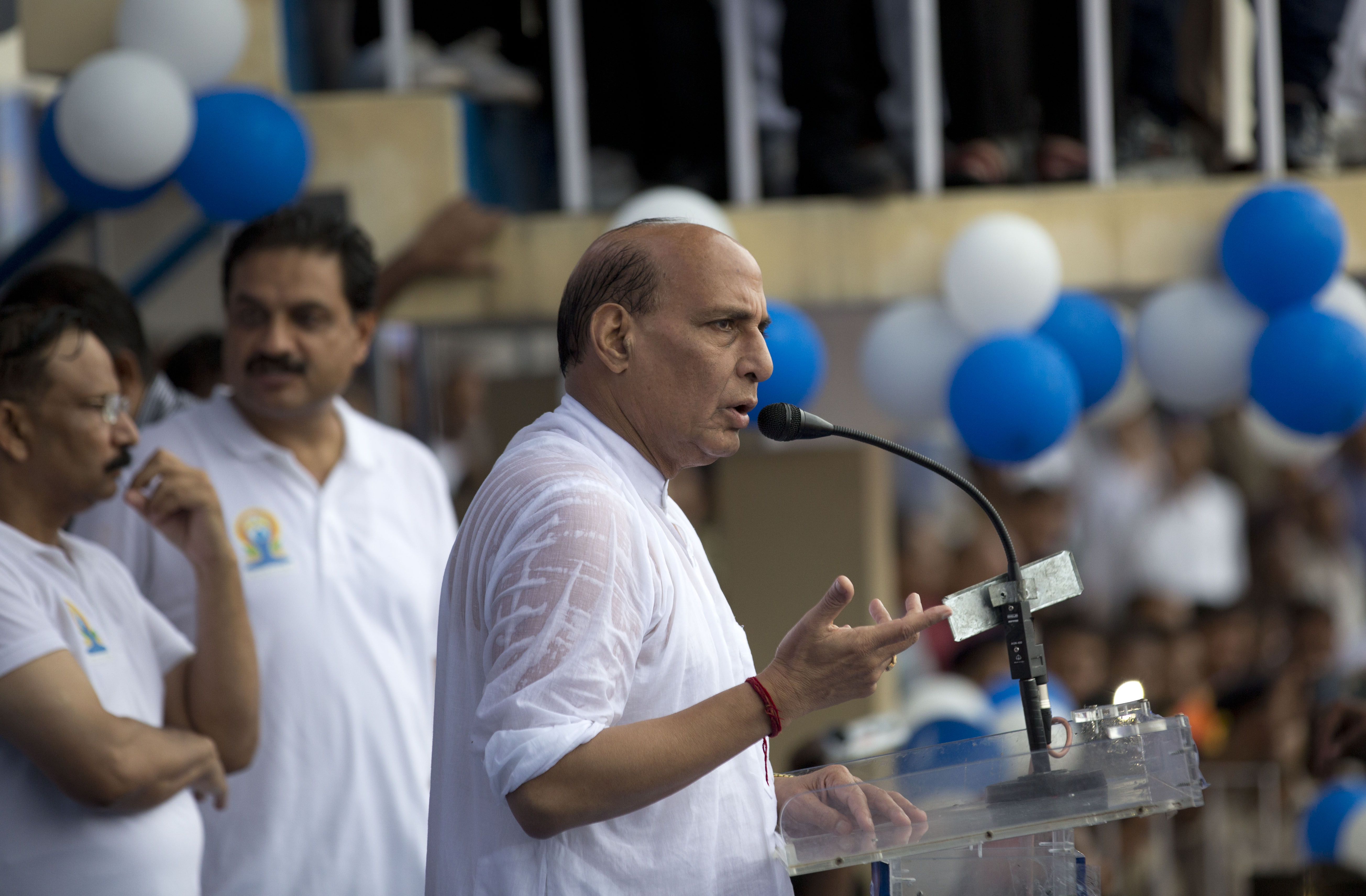 Shri Rajnath Singh on occasion of "International Yoga Day" in Lucknow (Uttar Pradesh) on June 21, 2016