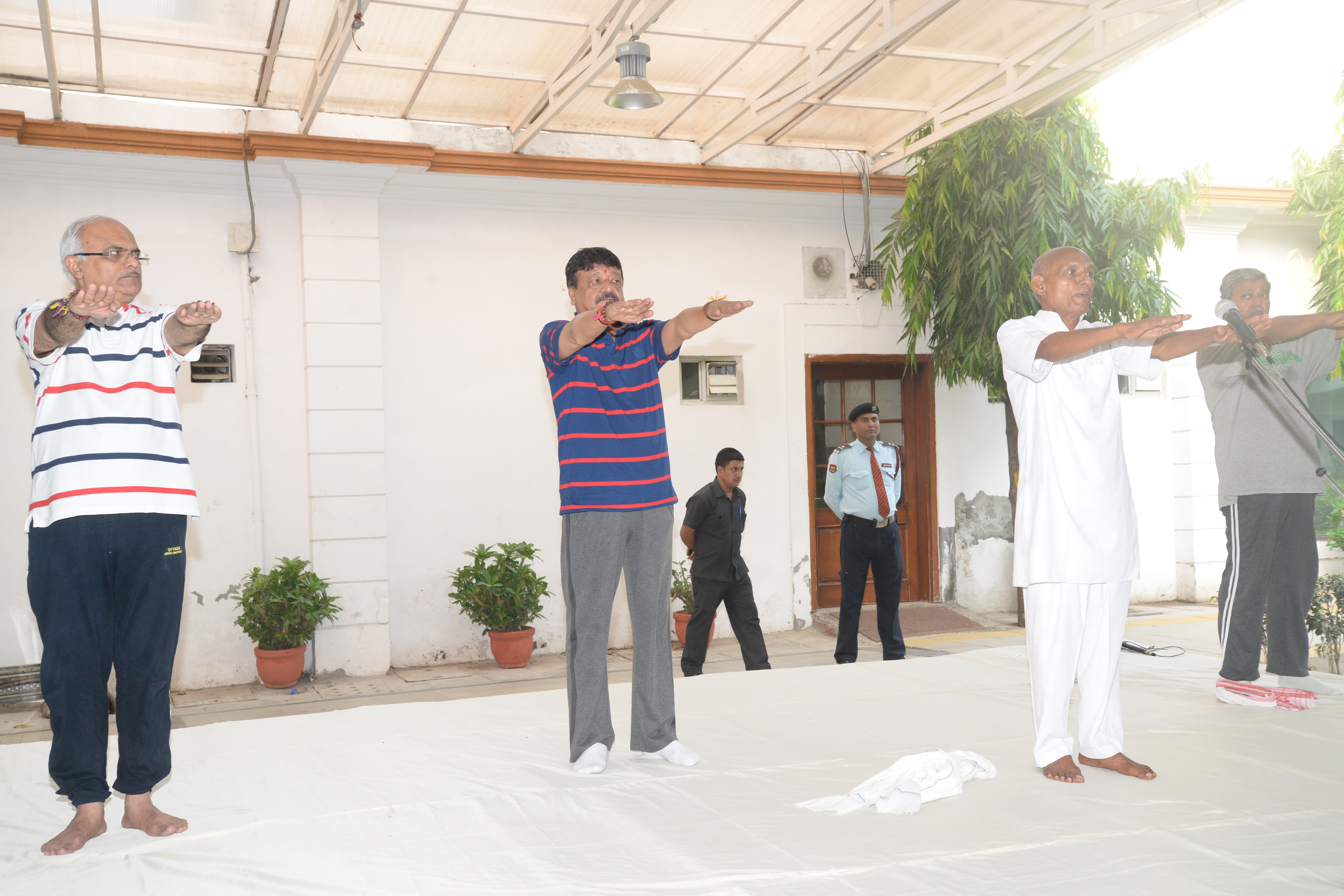 World Yoga Day at 11, Ashoka Road on June 21, 2016